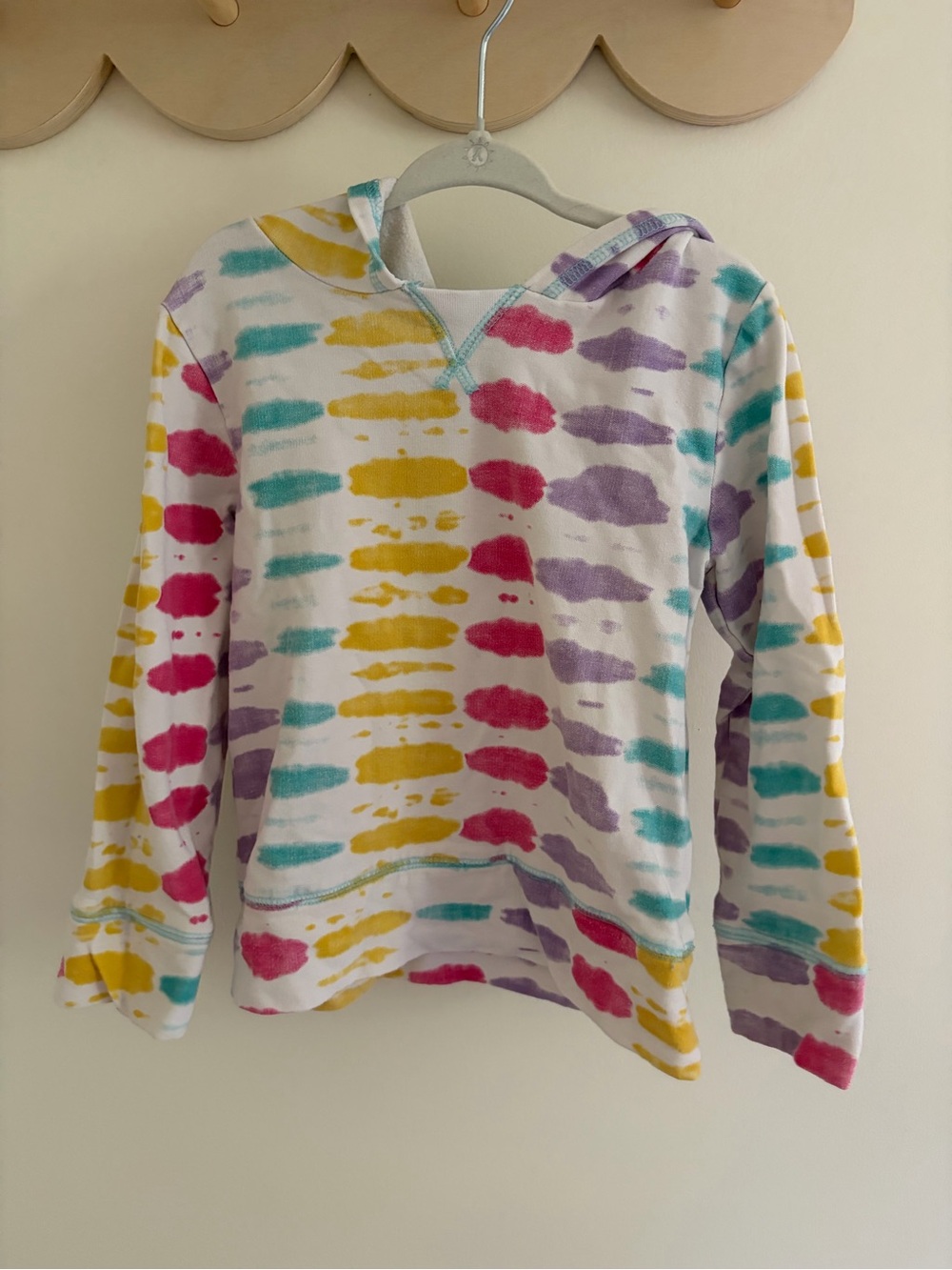 Kids Tie-Dye Stripe Hooded Sweatshirt - Multicolor